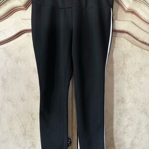 Chicos Black and White leggings with Sleek Minimalist Design Size 1